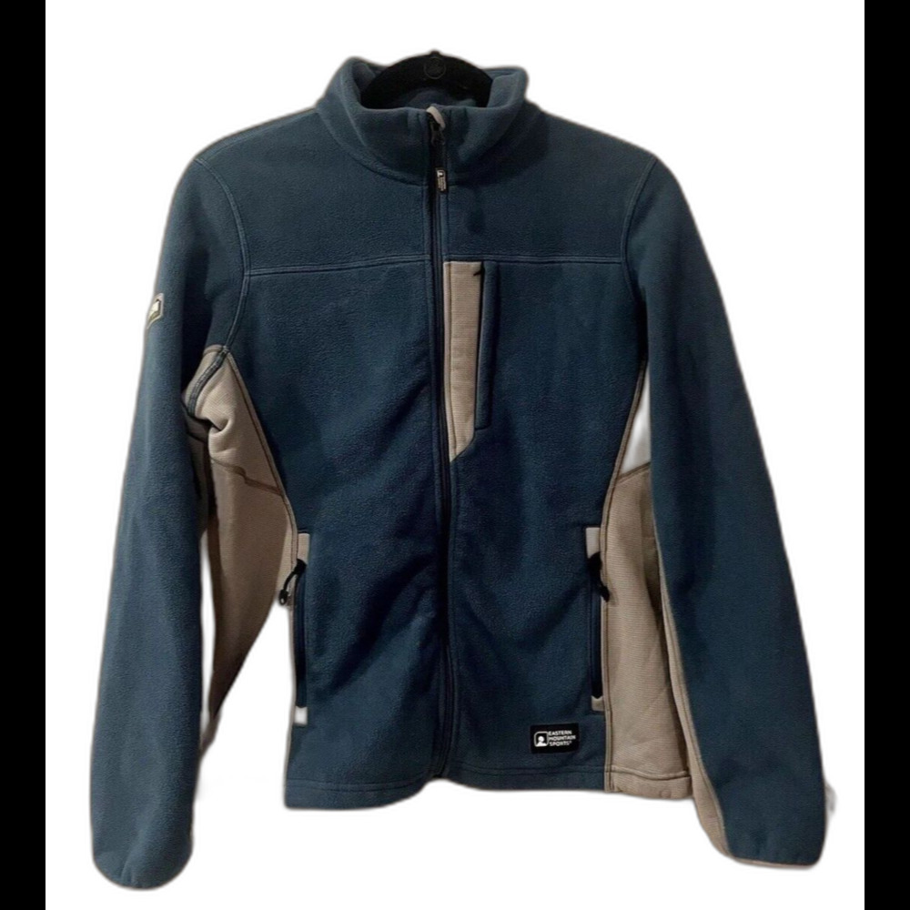 EMS Ascent Fleece Polartec Jacket Womens S Teal/Gray Gorp Outdoor Cozy Cabin Y2K